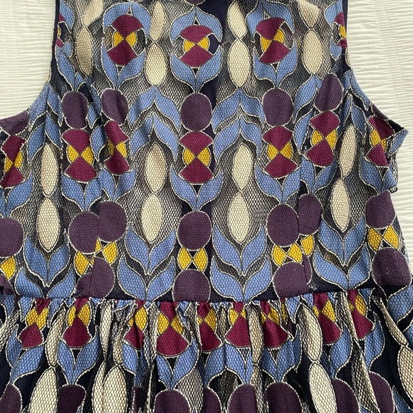 Anthropologie - stunning Fall colors, size 14, sleeveless, geometric design. - Picture 7 of 7